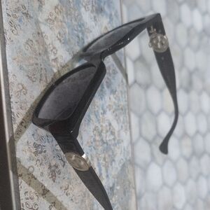 Black Sunglasses with Silver Accents